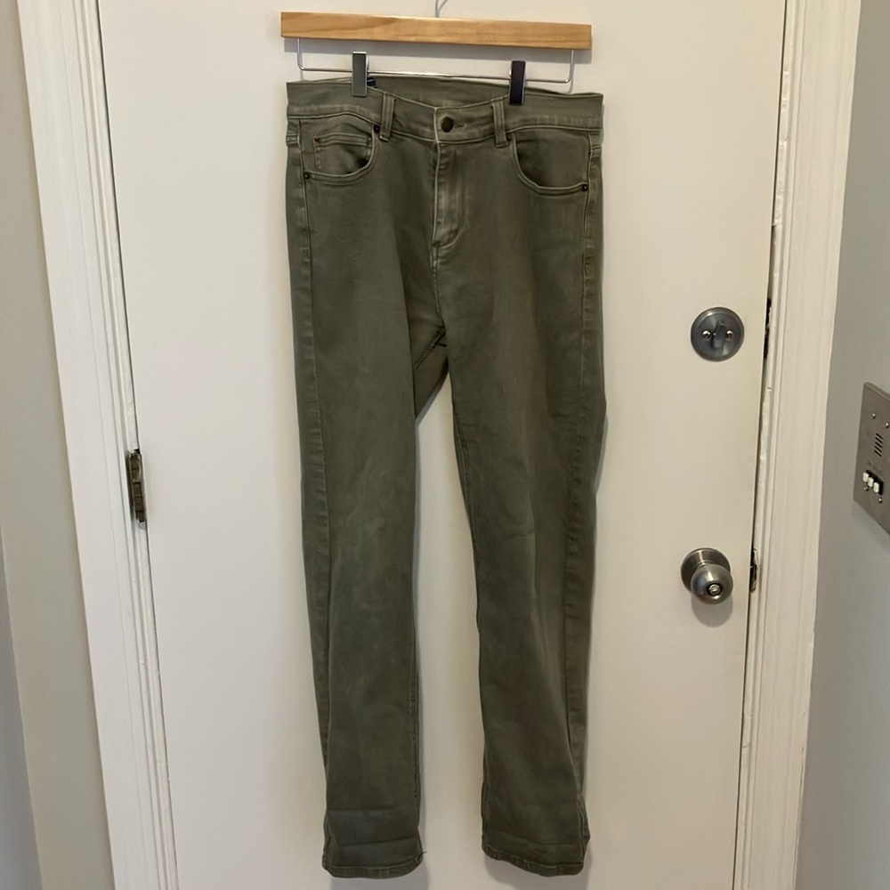 Marine Layer 5 Pocket Twill Pant Slim Straight, Faded Olive 32x32